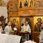 Рождественское богослужение в храме Максима Грека