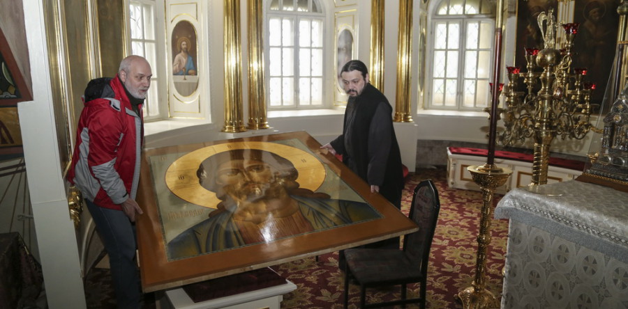 Спас Оплечный. Новая икона в обители