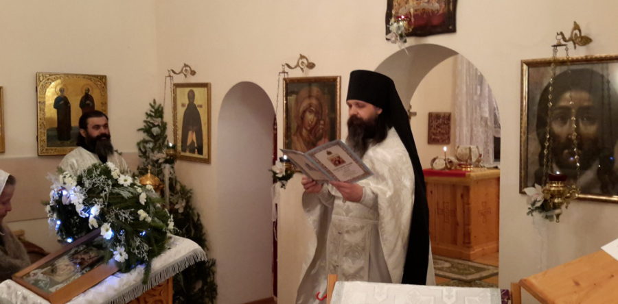 Рождественская служба в Скиту Всех Святых