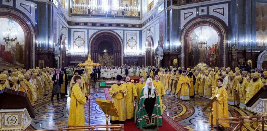 Божественная Литургия в день 76-летия Святейшего Патриарха Кирилла